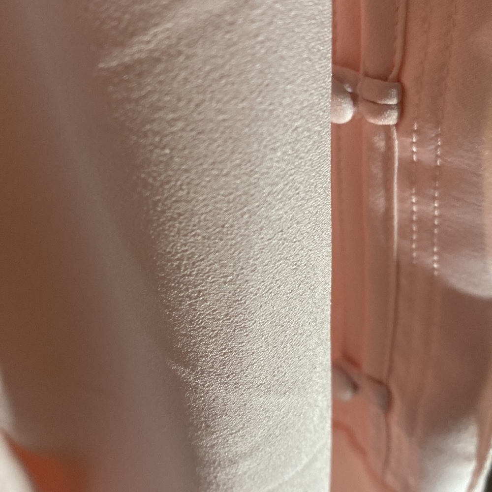 NWT LANE BRYANT PALE PINK BUTTON SLEEVE TIE BACK TOP-SIZE-26/28 - Picture 4 of 12